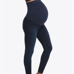 Spanx ‎ Mama Ankle Jean-ish Leggings Blue Maternity Pants Size Small Photo 1