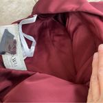 NWT Christina Wu Jumpsuit in satin with V Photo 13