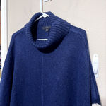 J.Crew Poncho Navy Blue Wool & Alpaca blend women's M/L cowl neck sweater Photo 1