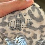 J.Crew  collectors, Tee shirt white, black, leopard, print, cotton, medium Photo 6