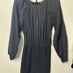 Free People NEW  Real Resort Romper Short Black Crinkle Gauze Open Back Top Small Photo 4