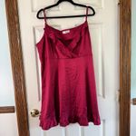 Agnes Orinda Ruffle‎ Trim Cami Dress Sleeveless Mini Plus Size 1X Red Photo 5