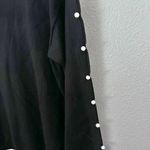 Talbots | Pearl Embellished Boatneck Sweater Black Peals Open Sleeve | Medium Photo 7