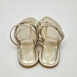 Seychelles By The Shore Sandal Light Gold Strappy Slip on Summer Size 8 Photo 3