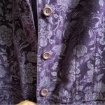 Talbots Purple Floral Women's 12WP Blazer Romantic Fall Embroidered Photo 3