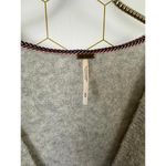 Free People  Gray Irresistible Fringe Trim Oversized Sweater - Size - Medium Photo 4