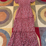 Nee See Dresses The Eden Maxi Dress Red Floral Bohemian Boho Chic Women’s XS Photo 0