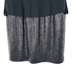 LIDA BADAY Black Jersey & Sequin Sleeveless Cocktail Dress Size Small Photo 4