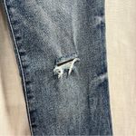 EXPRESS Skyscraper Mid Rise Distressed Split Leg Jeans Photo 3