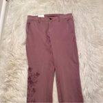 Style & Co  Embroidered Skinny Pant Antique Mauve Photo 3