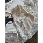 Retrofête  Olivia Sequin Halter Midi Dress White Womens Size Medium Photo 9