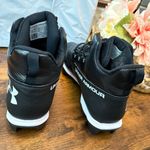 Under Armour Men's Cleats Shoes Football Hammer Mid RM Black Size 9.5 F Photo 3