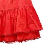 Farm Rio NWT  Ruffled 3-D Pineapple Mini Skirt Size Medium Warm Red Tropical NEW Photo 7