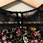 ZARA  Floral Lace Top Mixed‎ Long Sleeve Size M Multicolor Photo 5