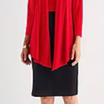 Connected Apparel Womens Faux-Jacket Red Black Dress 16 NWT Photo 0