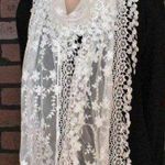 🇮🇹 Alessandro Scarf Crochet & Lace Vintage Victorian Lace Scarf In Off White Photo 0
