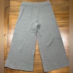 Free People Beach Size L Gray Hailee Waffle Knit Cropped Wide Leg Pants Photo 4
