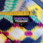 Patagonia Blue Green Yellow Synchilla Fleece Timber Twist Snap-T Pullover Jacket Photo 6