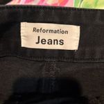 Reformation Kayo High & Skinny Jeans Belted High Rise Black Denim Women Size 25 Photo 2