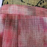 Anne Klein AK Petite Plaid Linen Blend Pleated A-line Skirt Pink Brown 2P Photo 4
