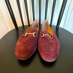 Joie  burgundy suede loafer flats with buckle size 9 Photo 2