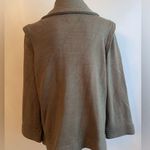 Barbara Wells Studio Pittsburgh Green Brown Zip Knit Cardigan Collar Pockets XL Photo 4
