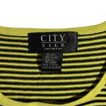 City Silk Knitwear Sleeveless Top‎ Tank Green Black Stripes Women’s Sz XL Photo 4