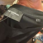 The Kooples  BLACK FLEUR DE LIS BEJEWELED BOXY LONG SLEEVE TOP Photo 3