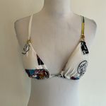 Swiminista x JPH Sexy Bikini Top Art Toss Print White Size M Photo 0
