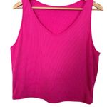 💥 Hot Pink Ribbed V Photo 0