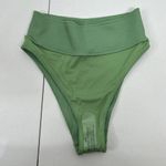 Aerie Size XS Bikini Bottoms High Cut Cheeky Women’s Swimwear Jaquard Green Swim Photo 9