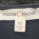 Moa Moa  Black and Gold Top with Full Sheer Sleeves NWOT Size XS Black Wrap Top Photo 6