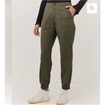 Pact  Woven Twill Utility Olive Green Organic Cotton Joggers Pants Size Small Photo 10