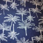 Palm Groove Blouse Top Women 2X Palm Trees Accent Button Quarter Sleeve Rayon Photo 8