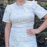 Rickie Freeman for Teri Jon Ivory Floral Maxi Dress White Size 8 Photo 7