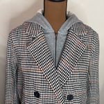 Mystree hooded layered houndstooth double breasted blazer size S Photo 97