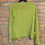 Vera Wang SimplyVera Women's Ribbed Button Front Chiffon Cardigan - Size L Photo 2