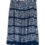 Christopher & Banks C & B by Alfred Dunner Womens Size 18 Navy White Floral Print Peasant Maxi Skirt Photo 2