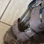 Preview International Brown Leather Buckle Strappy Kittenâ Heel Sandals 5.5 Photo 6