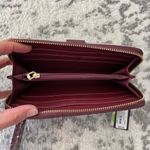 Badgley Mischka  plum Quilted Vegan Leather long Wallet/ Phone Pocket Wristlet Photo 7