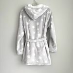 Target Women's Star Print Cozy Robe with belt Gray  XS/S  Photo 2