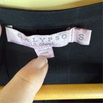 Calypso Women's Black Silk Long Sleeve Tie Neck Blouse Size‎ Small Office Modest Photo 1