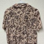 Mystree  Floral Print Button Down Short Sleeve Blouse 
Size Large Photo 8
