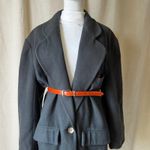 Vintage Andrea USA Wool Boyfriend Blazer in Green Gray w/ Satin Lining L/XL Size L Photo 9