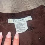 Y2k gems Vintage La Belle Dark Velvety Brown Corduroy Eyelet Blazer Jacket Size L Photo 5