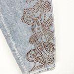 Soft Surroundings Lightwash High Rise Beaded Embellishment Leg Jeans, Size 8 Photo 6