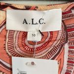 ALC Frank A.L.C. Luna Smocked Printed Orange/Red Mini Dress Size 10 Photo 2