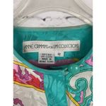 Vintage Anne Crimmins for UMI Collection 100% silk floral dress w/ scarf Belt 12 White Photo 3