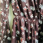 ASTR Maroon Red Floral Chiffon Romper Photo 3