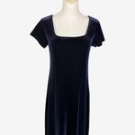 Walter Collection Petites Velvet Maxi Dress Navy Blue Short Sleeve Size M Size M Photo 1